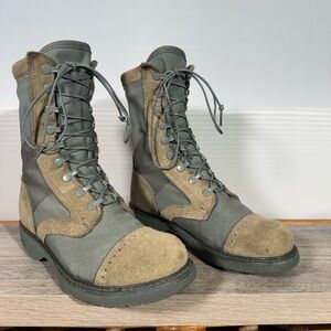 Corcoran Men’s Marauder Jump Boots Size 7.5 E Sage Suede And Canvas Made In USA